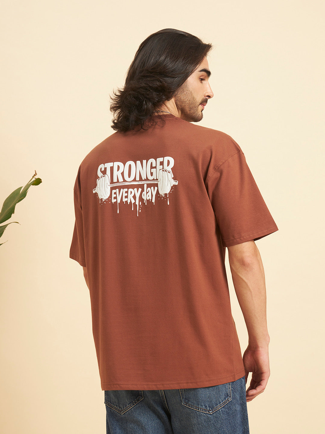Oversized Athleisure Cotton T-Shirt – Hug & Protein Edition
