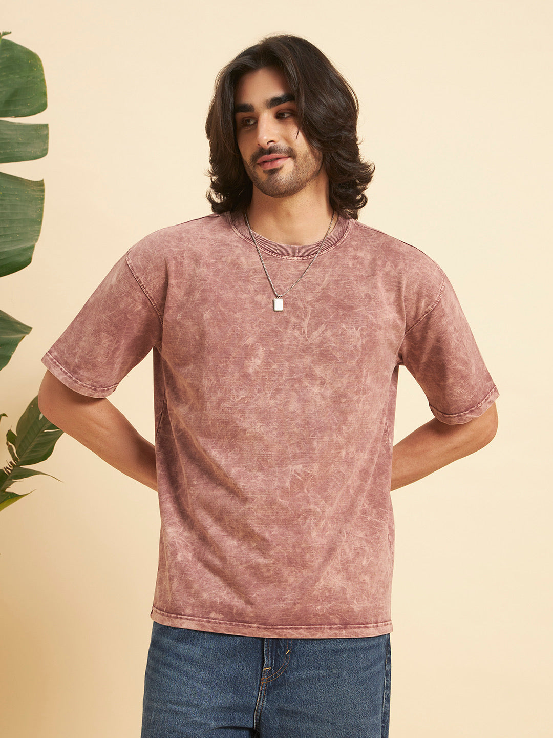 Oversized Premium Cotton T-Shirt – Rose Wash