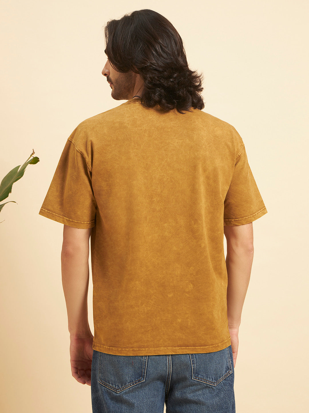 Oversized Premium Cotton T-Shirt – Amber Wash