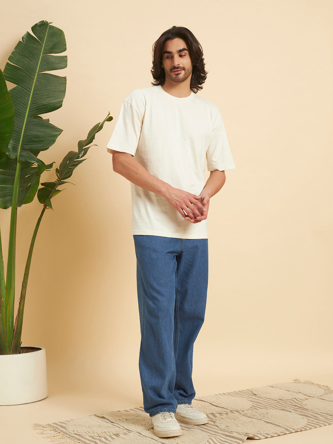 Oversized Premium Cotton T-Shirt – Ivory