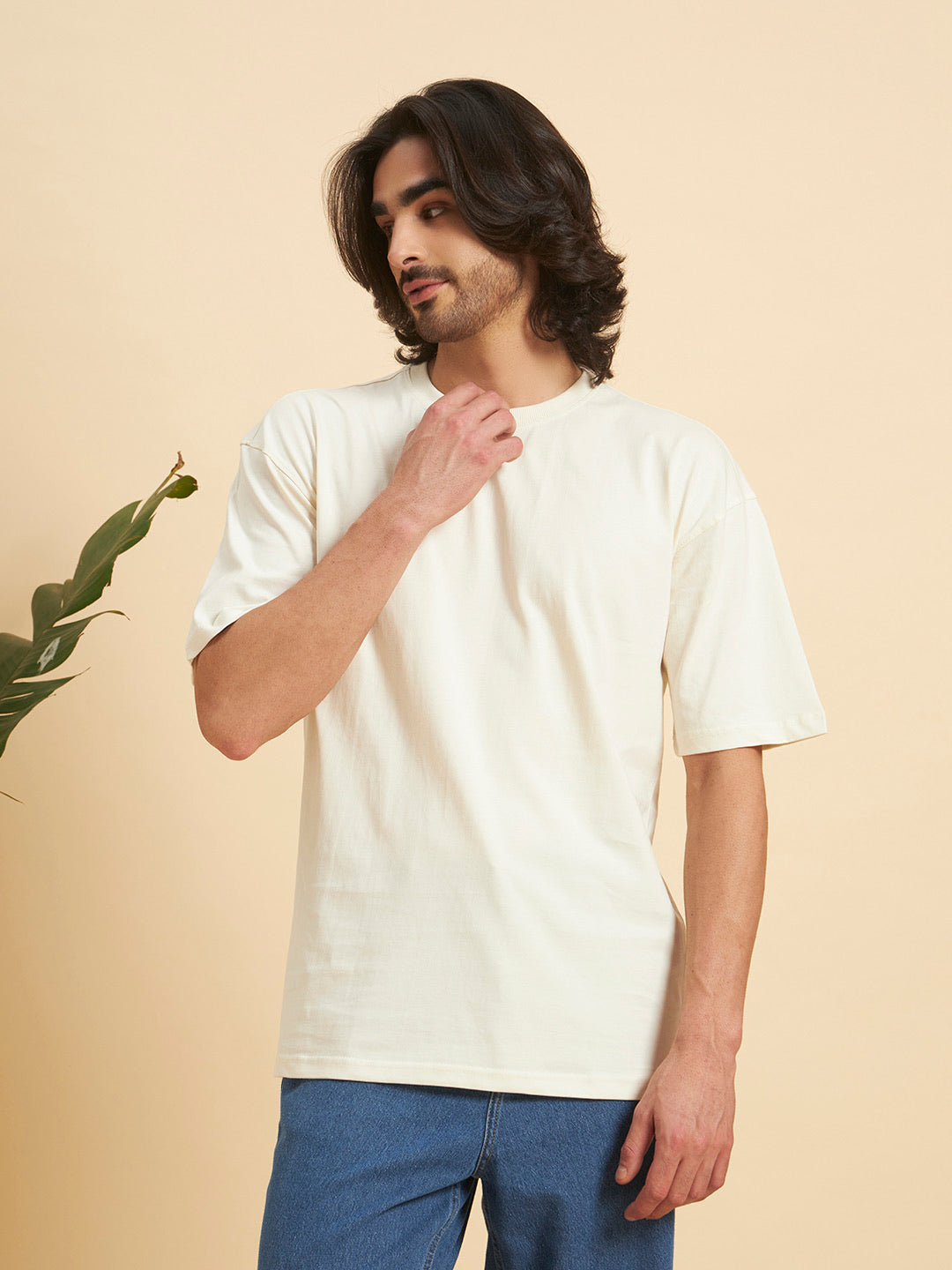 Oversized Premium Cotton T-Shirt – Ivory