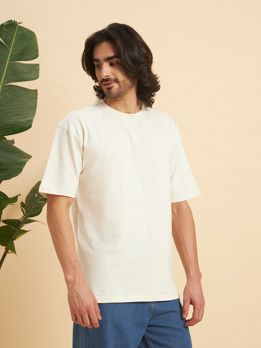 Oversized Premium Cotton T-Shirt – Ivory