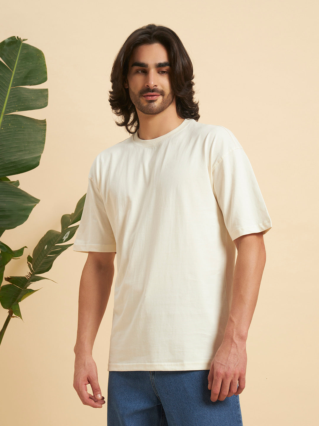 Oversized Premium Cotton T-Shirt – Ivory