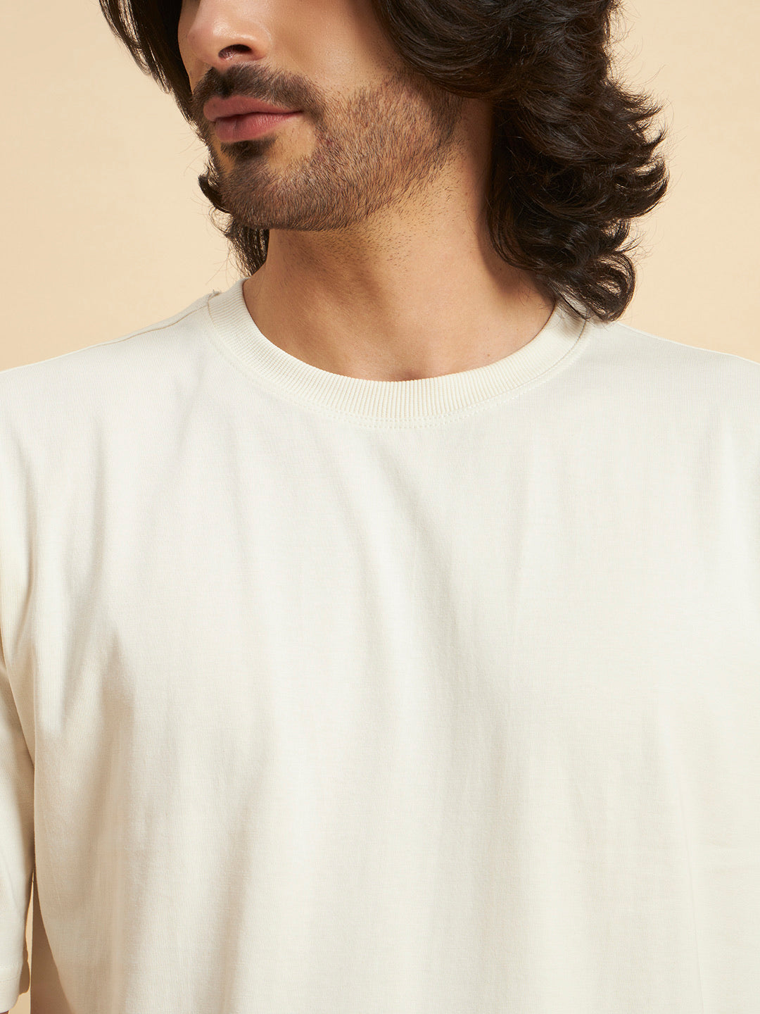 Oversized Premium Cotton T-Shirt – Ivory