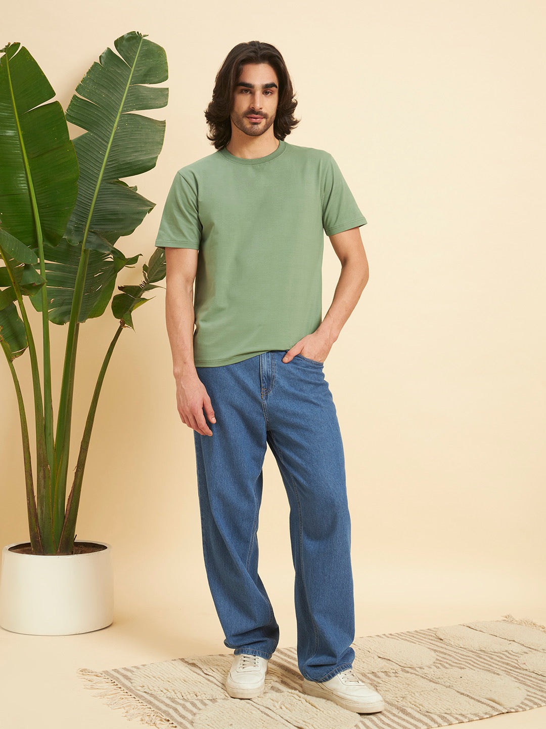 Regular Fit Premium Cotton T-Shirt – Moss