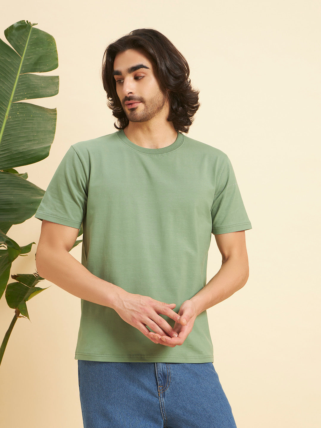 Regular Fit Premium Cotton T-Shirt – Moss