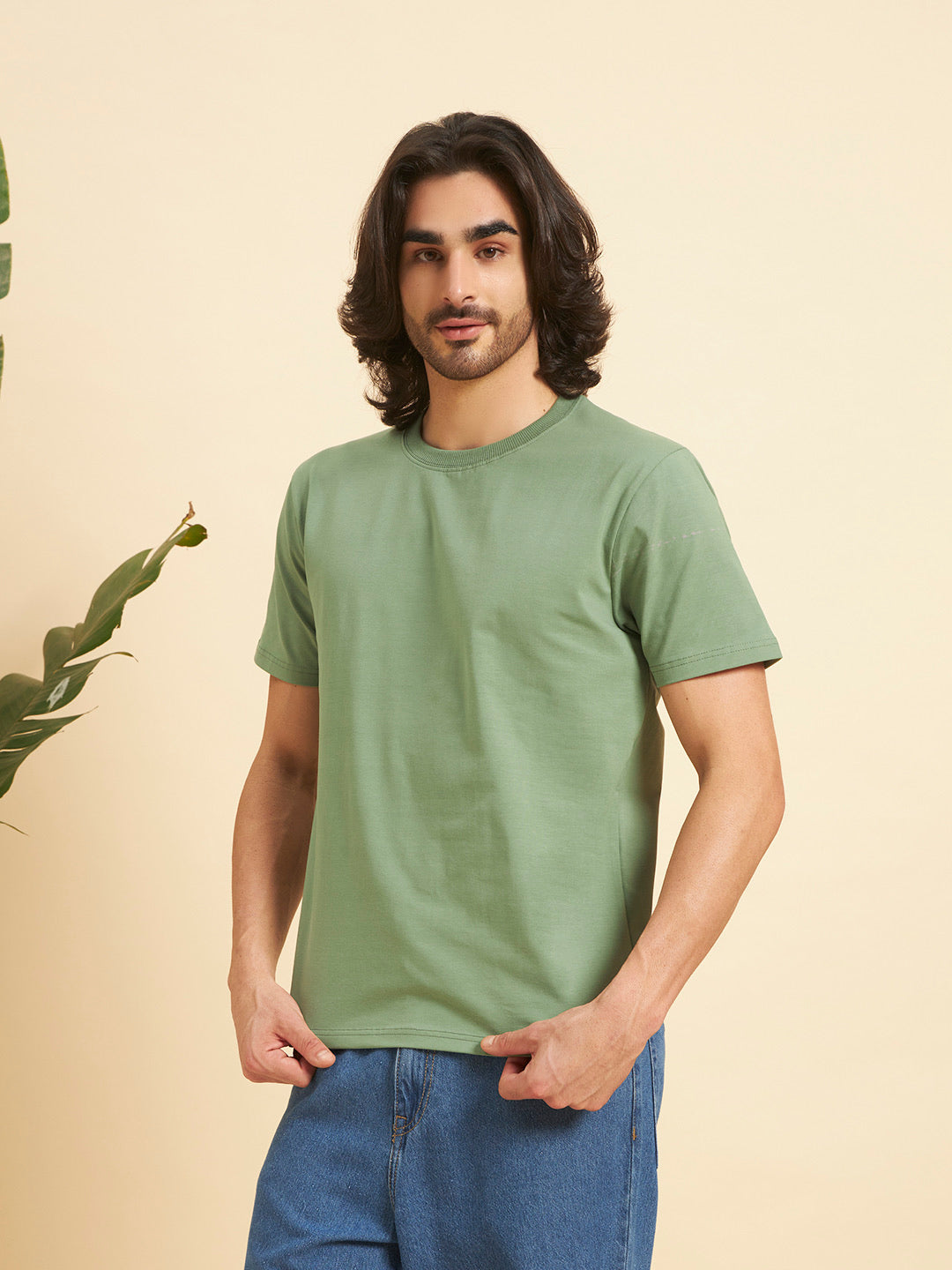 Regular Fit Premium Cotton T-Shirt – Moss