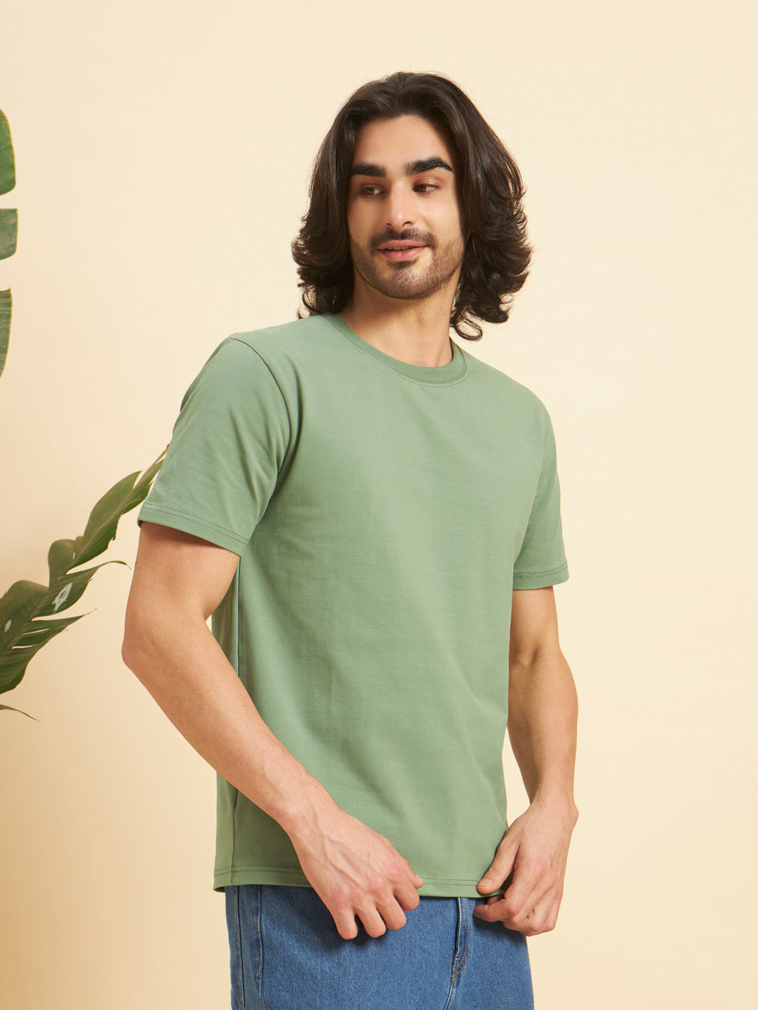 Regular Fit Premium Cotton T-Shirt – Moss