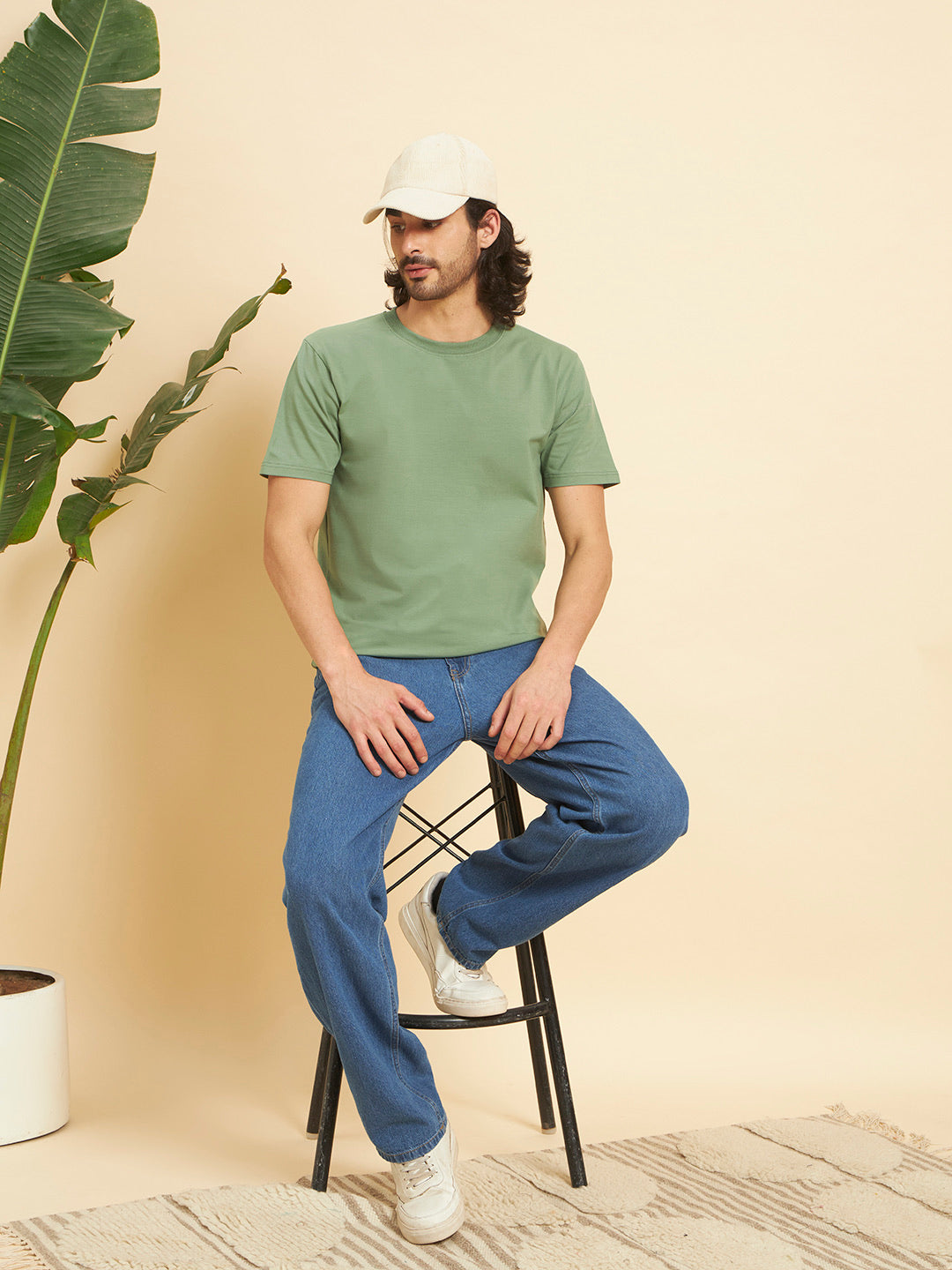 Regular Fit Premium Cotton T-Shirt – Moss