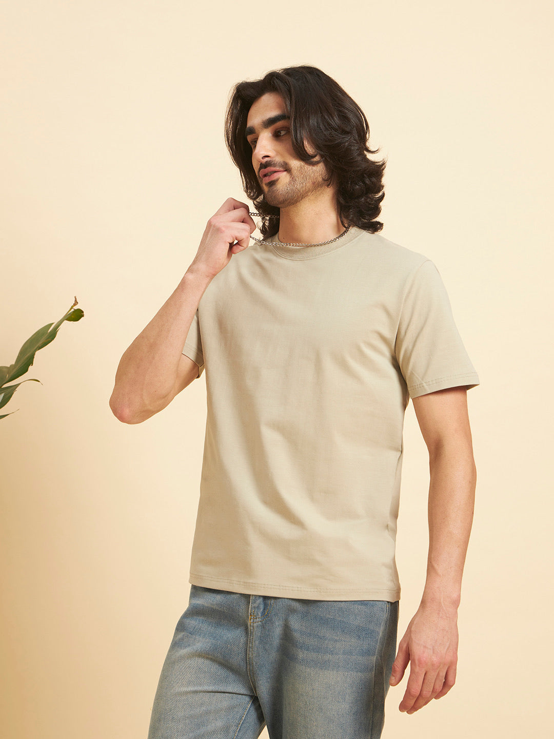 Regular Fit Premium Cotton T-Shirt – Stone