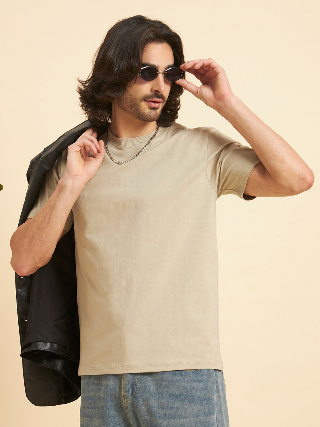 Regular Fit Premium Cotton T-Shirt – Stone