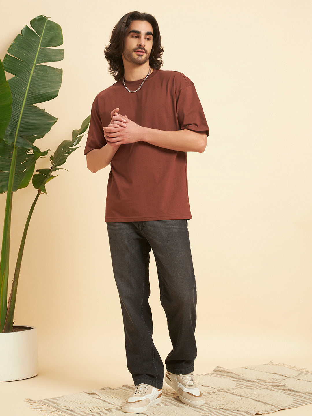 Oversized Premium Cotton T-Shirt – Terra