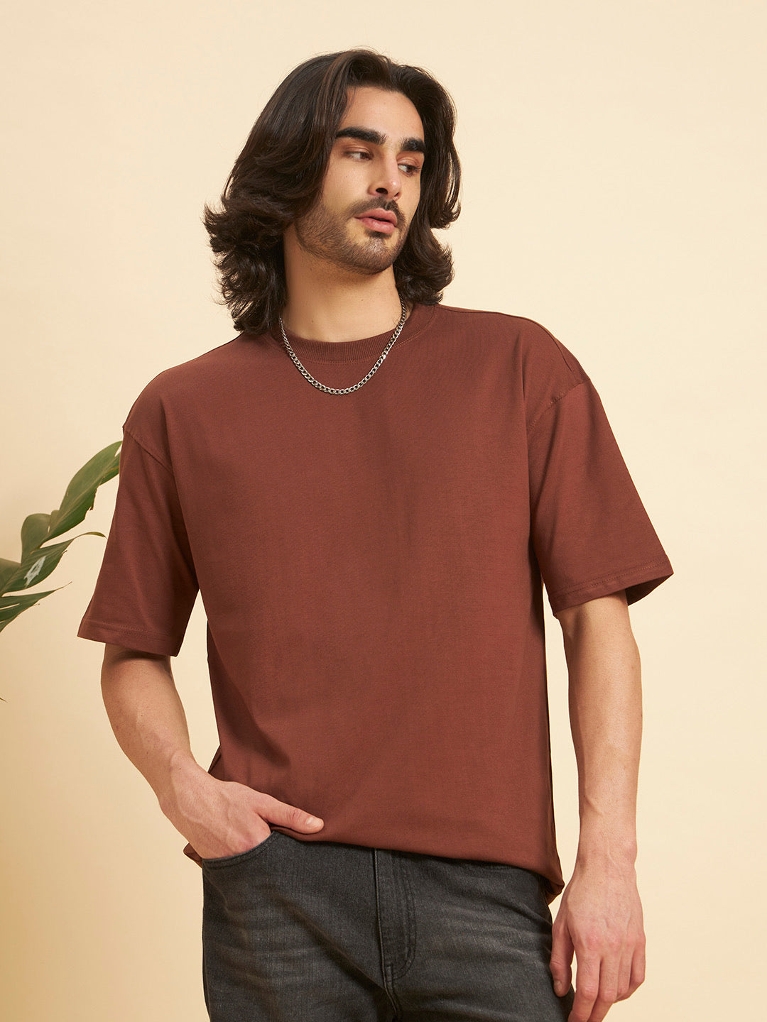 Oversized Premium Cotton T-Shirt – Terra