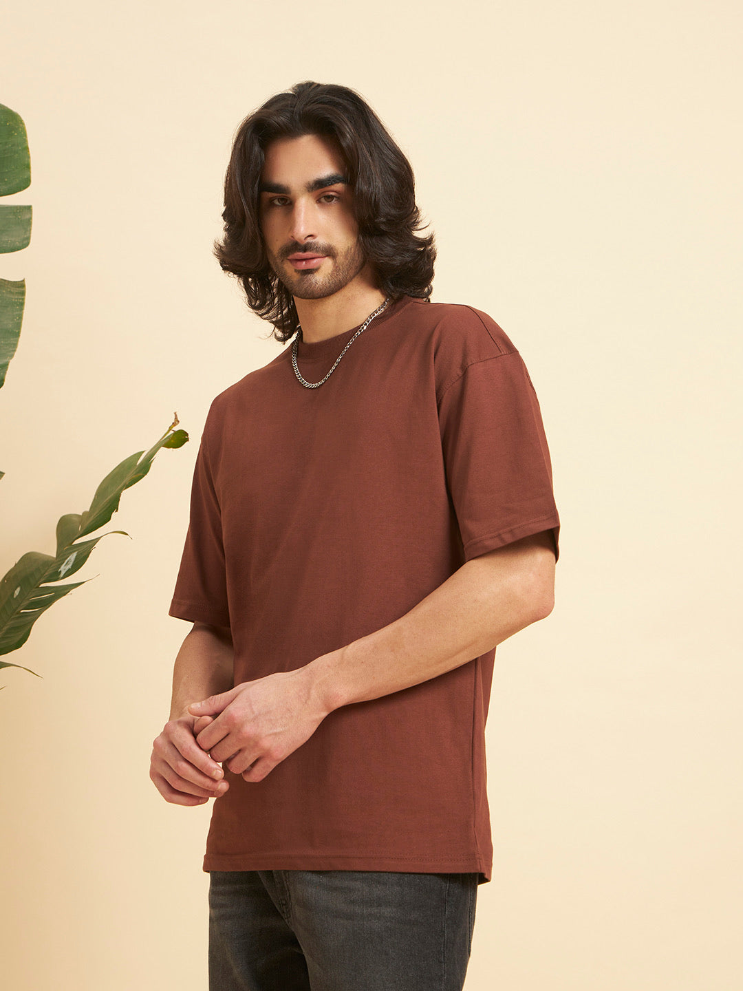 Oversized Premium Cotton T-Shirt – Terra