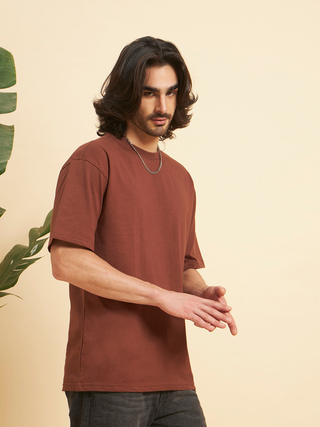 Oversized Premium Cotton T-Shirt – Terra