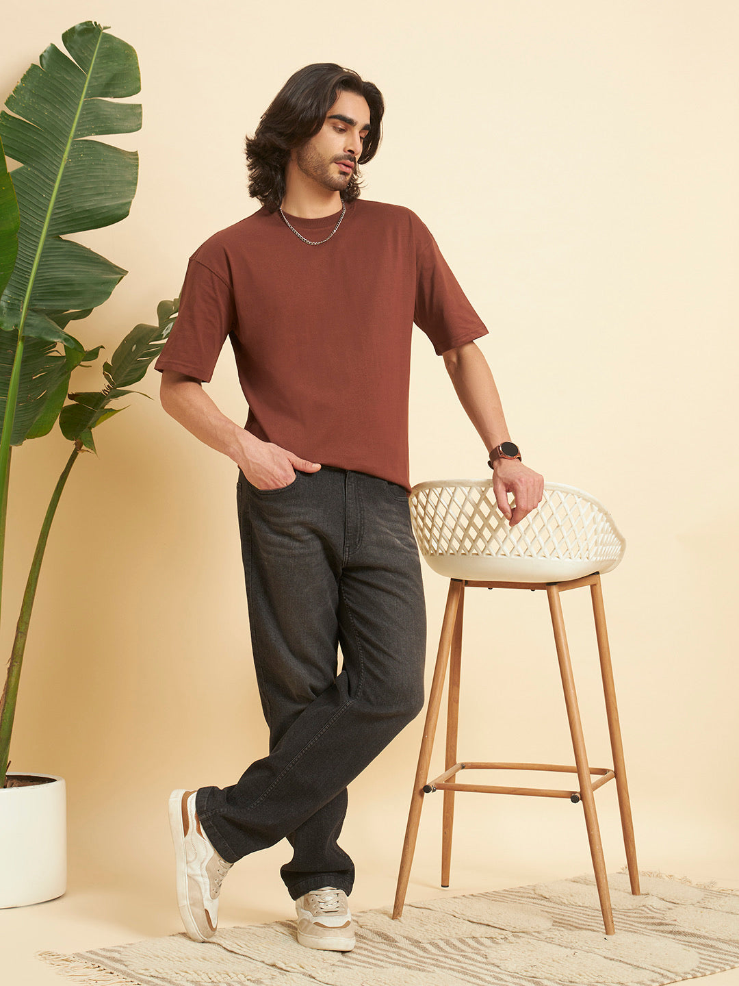 Oversized Premium Cotton T-Shirt – Terra