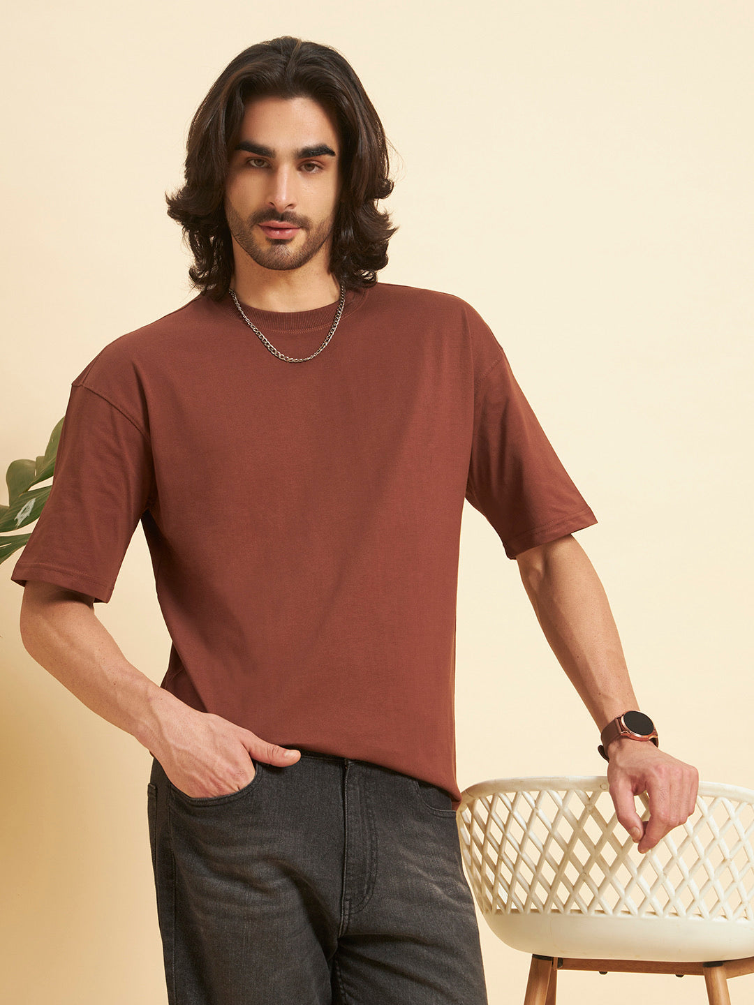 Oversized Premium Cotton T-Shirt – Terra