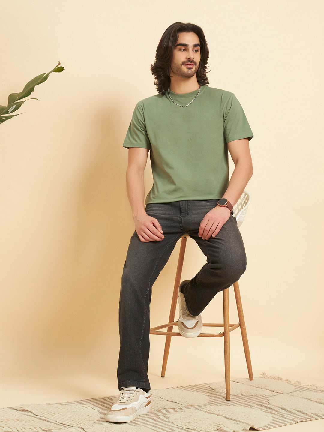 Regular Fit Premium Cotton T-Shirt – Sage