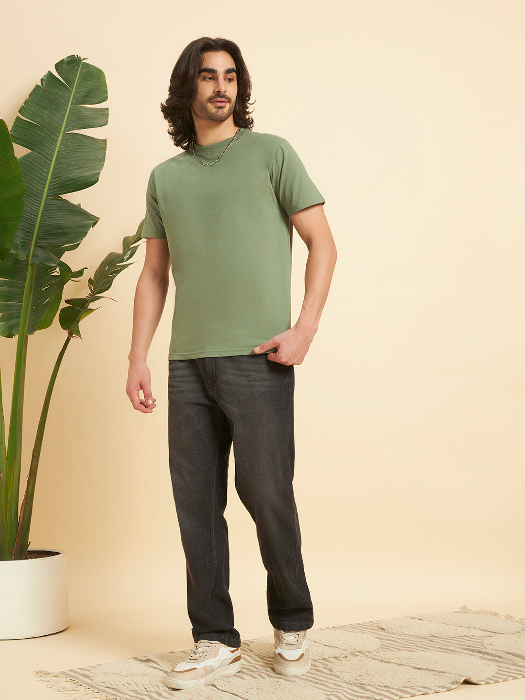 Regular Fit Premium Cotton T-Shirt – Sage