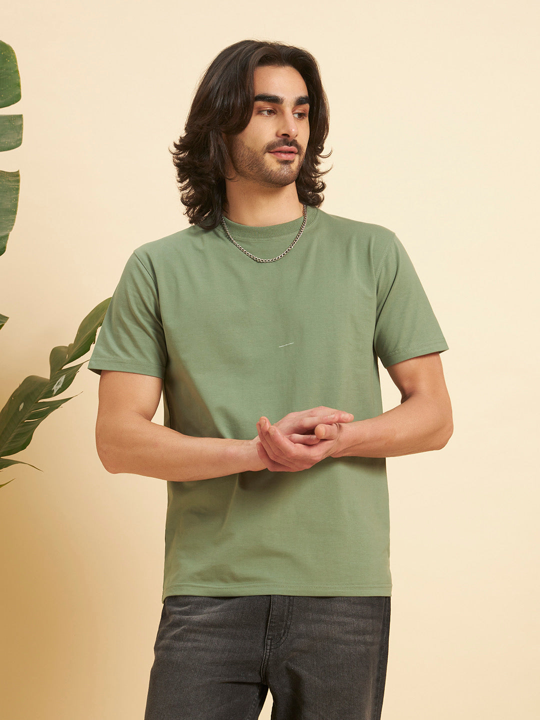Regular Fit Premium Cotton T-Shirt – Sage