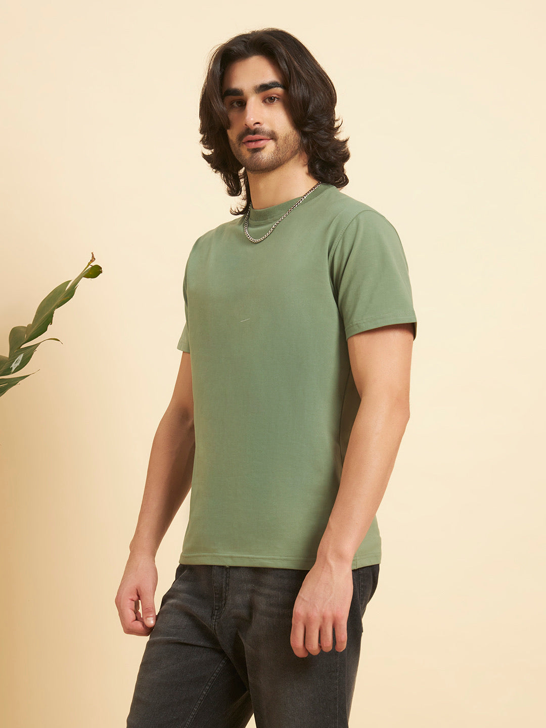 Regular Fit Premium Cotton T-Shirt – Sage