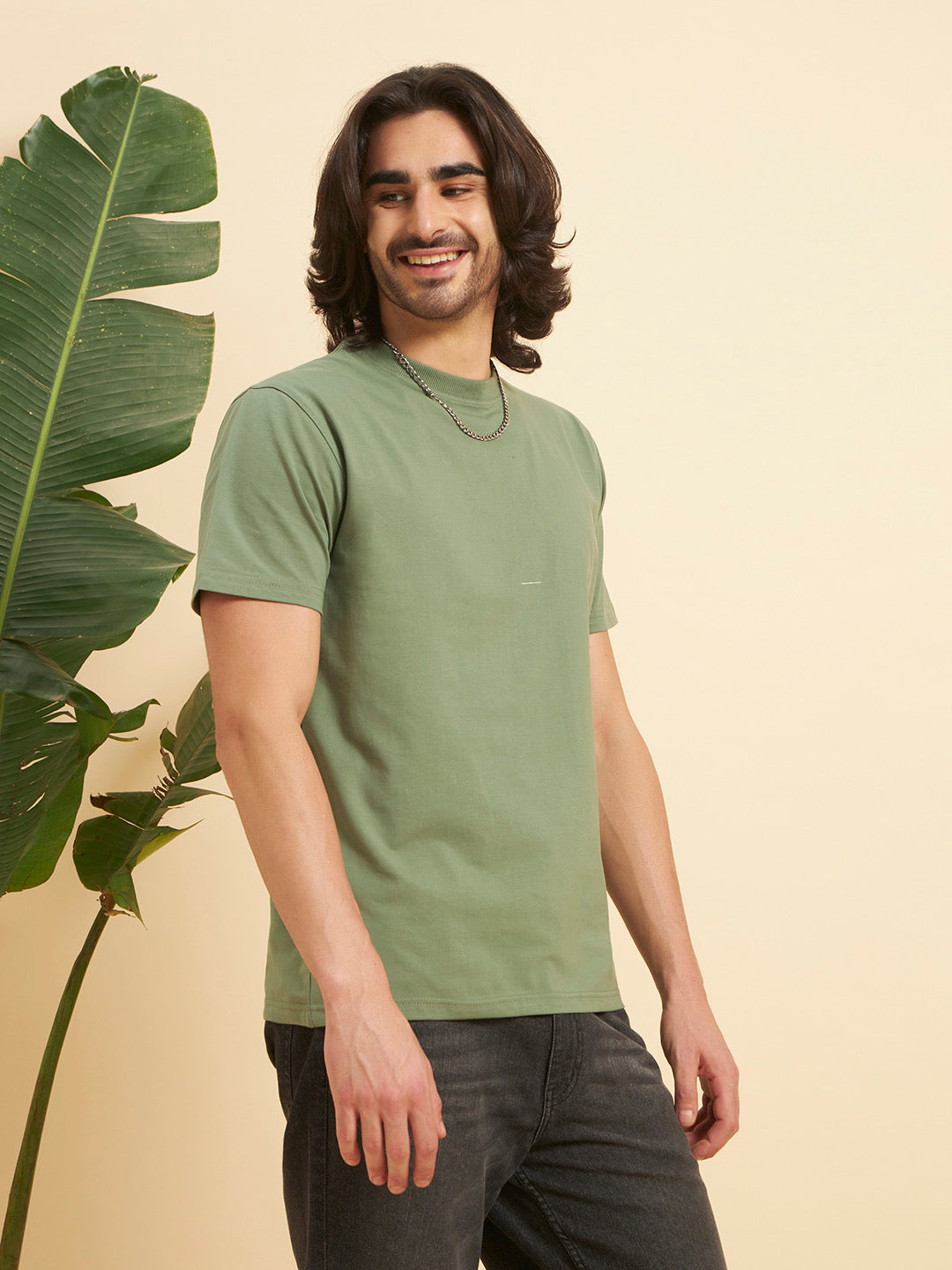 Regular Fit Premium Cotton T-Shirt – Sage