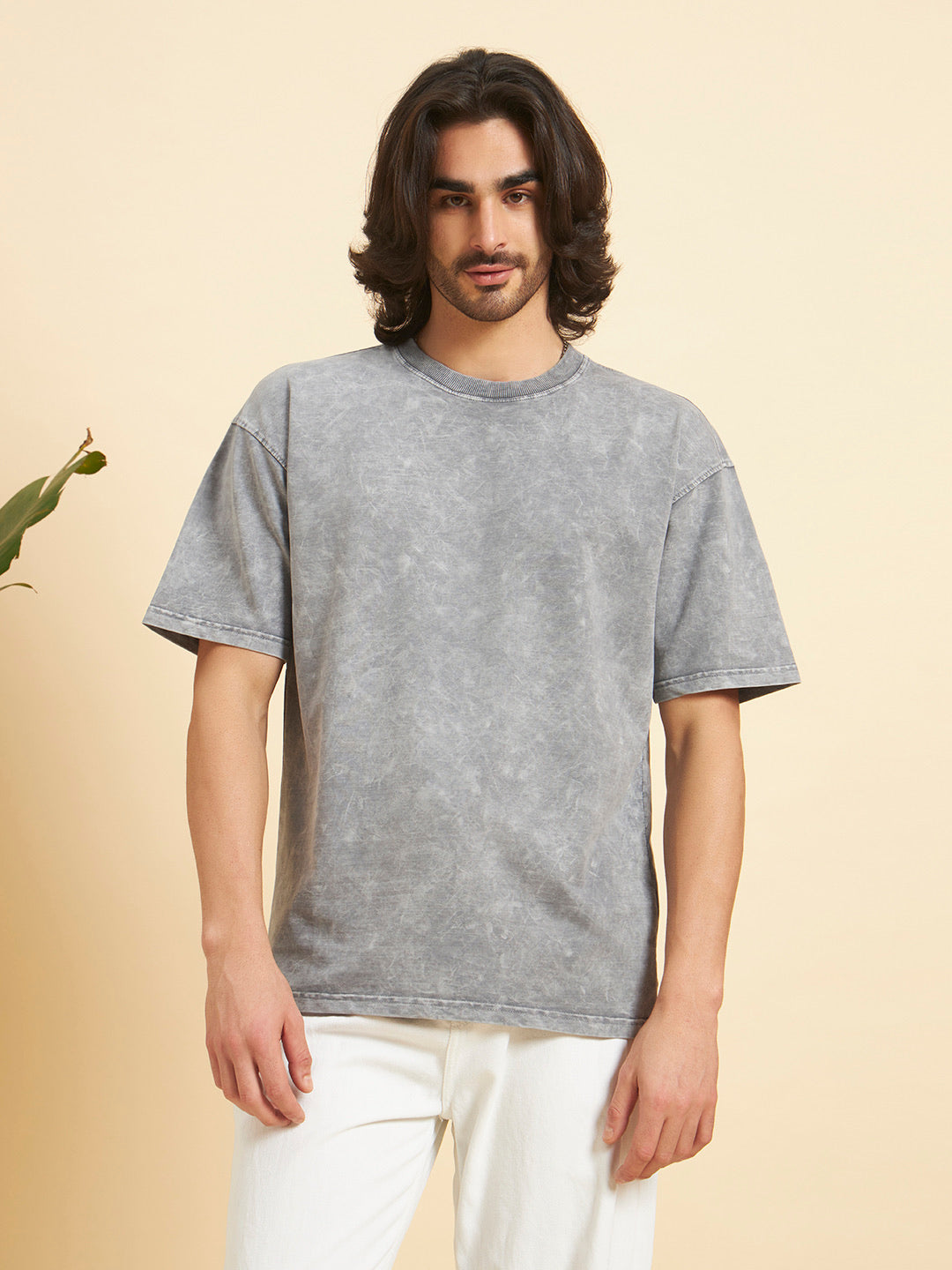 Oversized Premium Cotton T-Shirt – Ash Wash