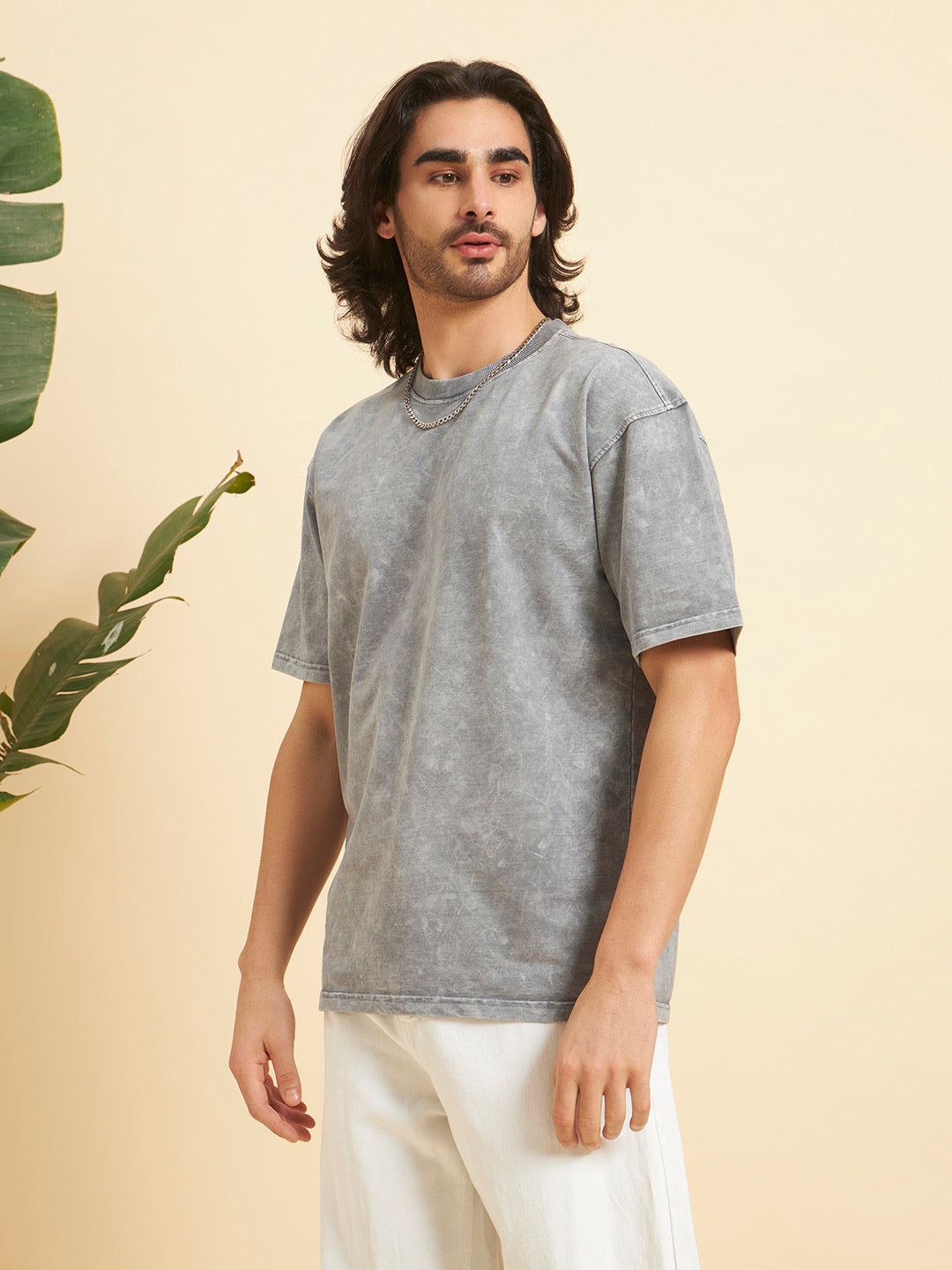 Oversized Premium Cotton T-Shirt – Ash Wash