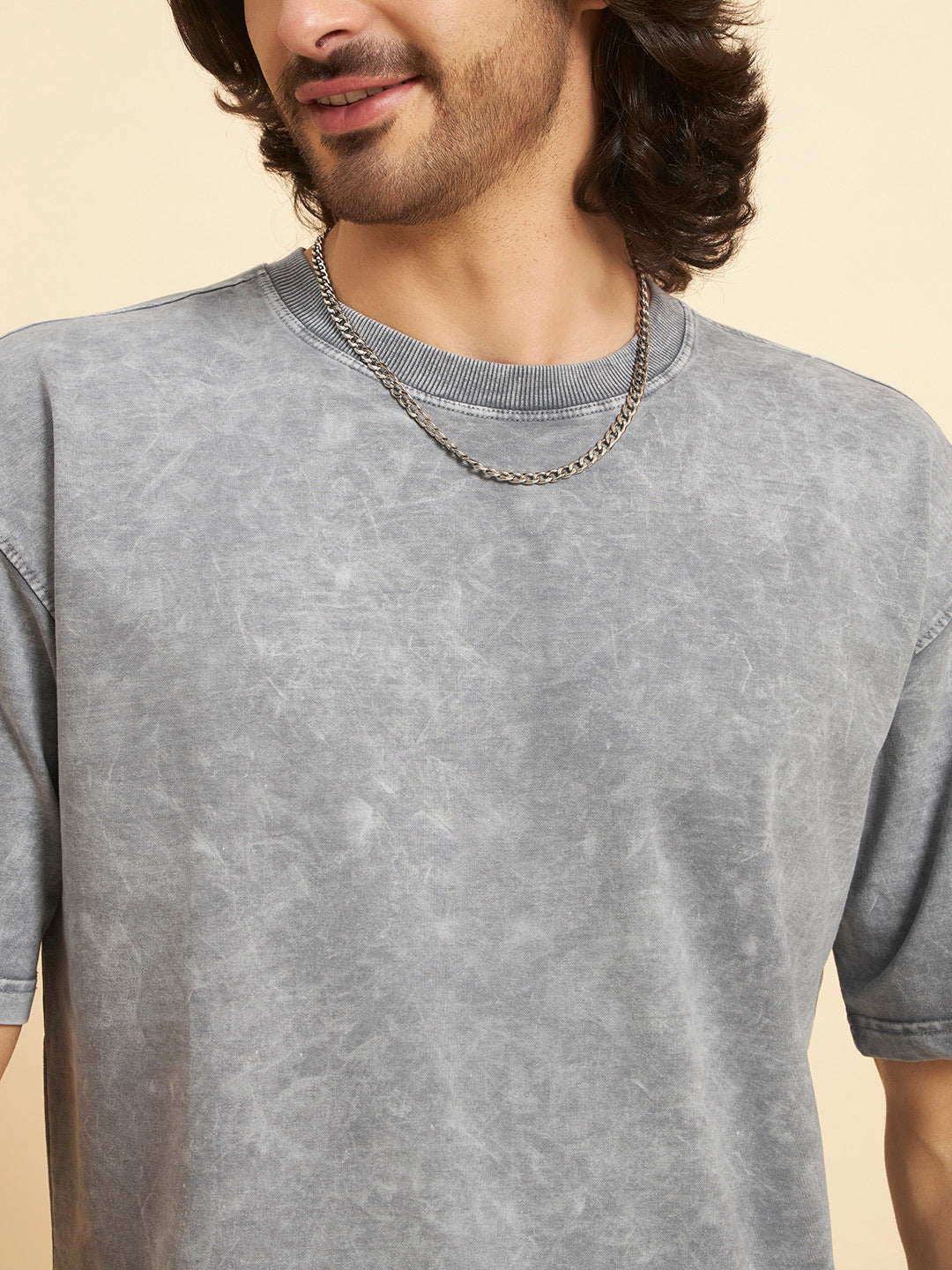 Oversized Premium Cotton T-Shirt – Ash Wash