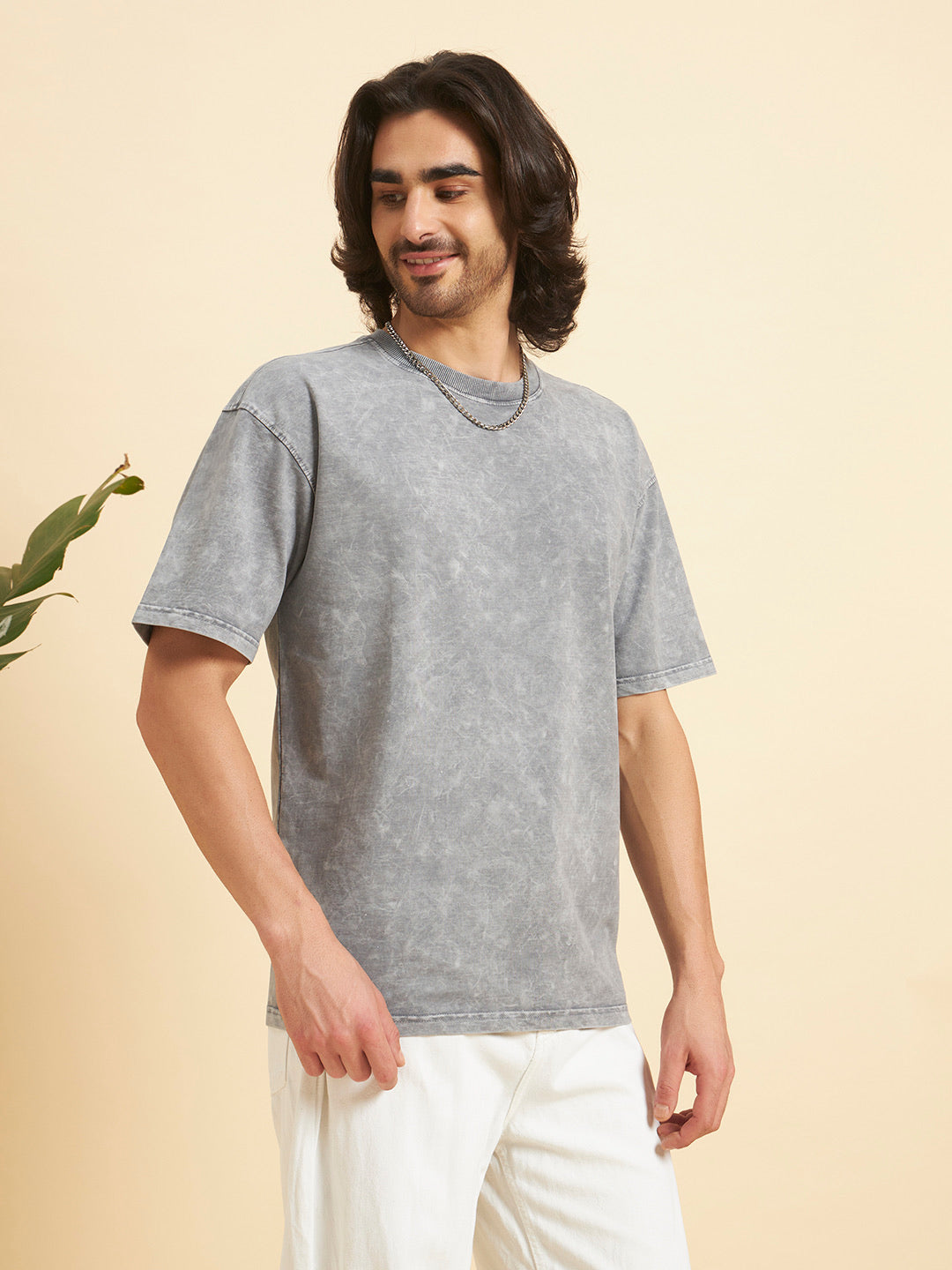 Oversized Premium Cotton T-Shirt – Ash Wash