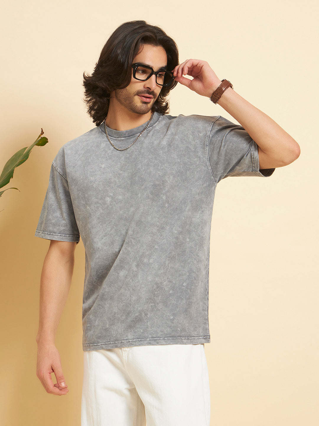 Oversized Premium Cotton T-Shirt – Ash Wash