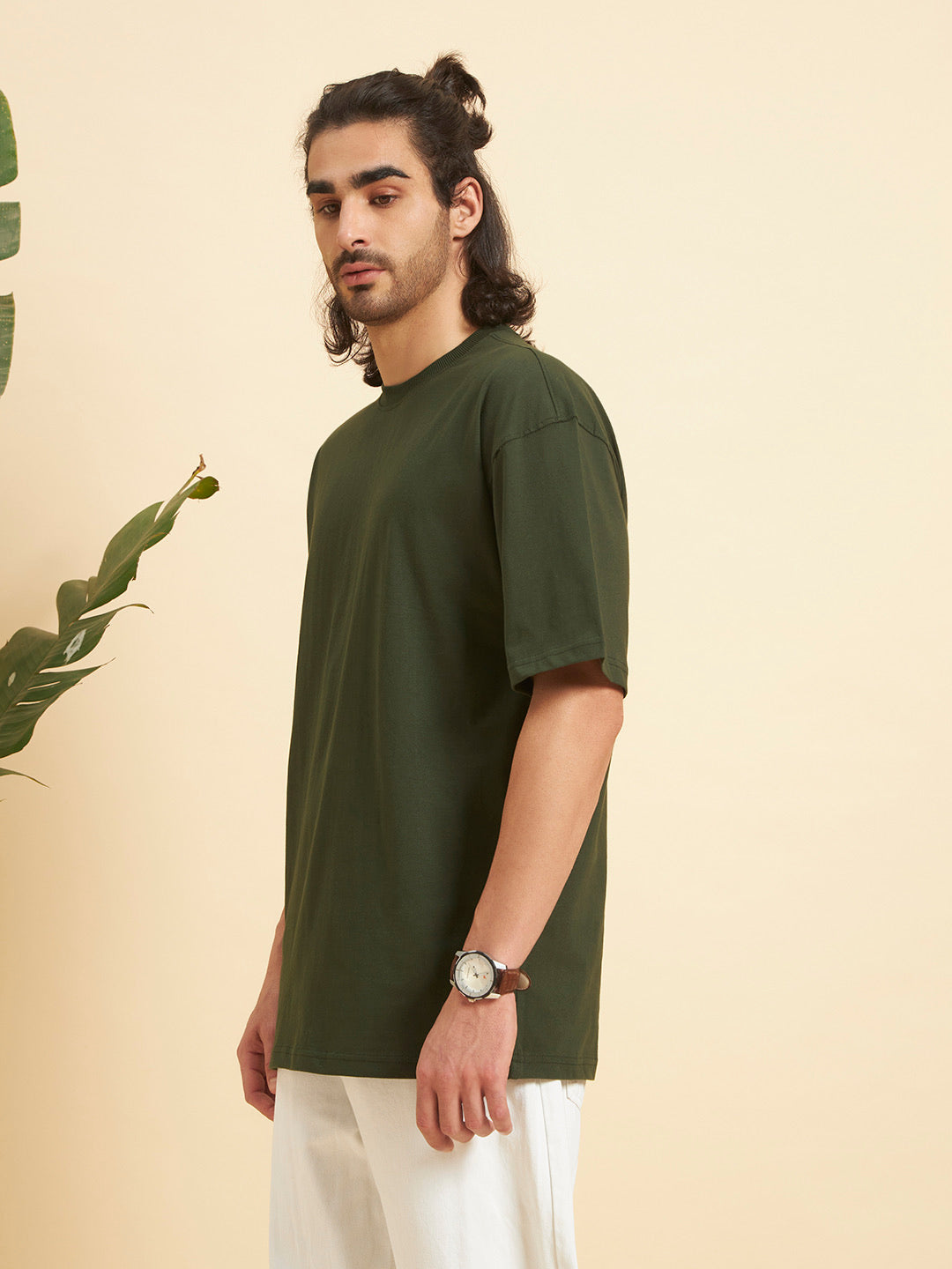 Oversized Premium Cotton T-Shirt – Forest