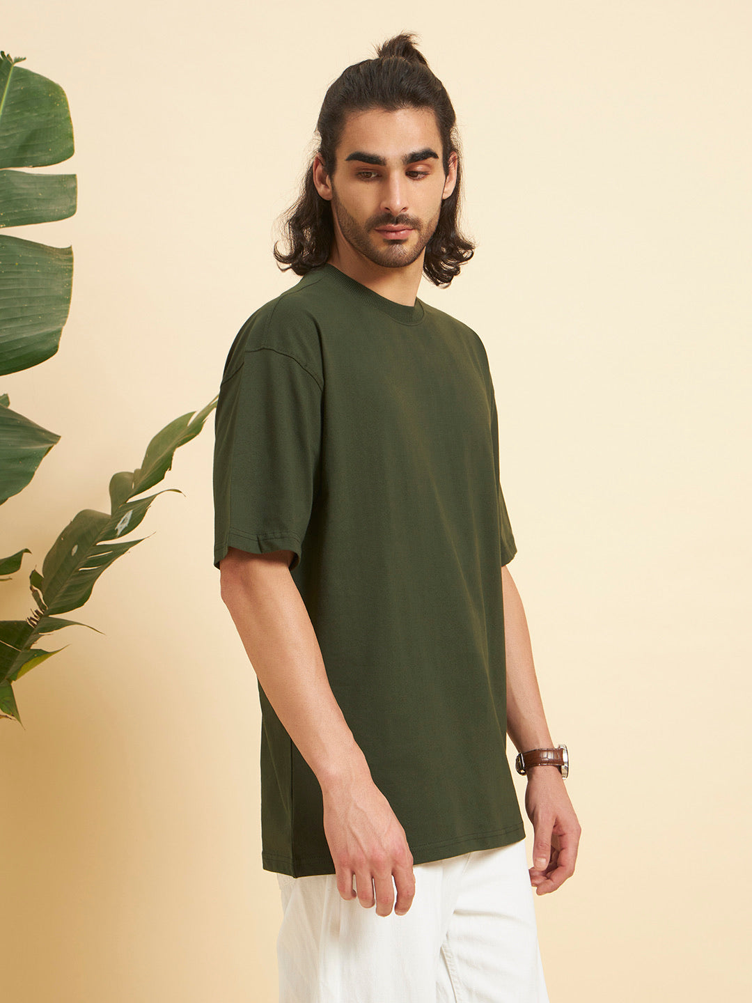 Oversized Premium Cotton T-Shirt – Forest