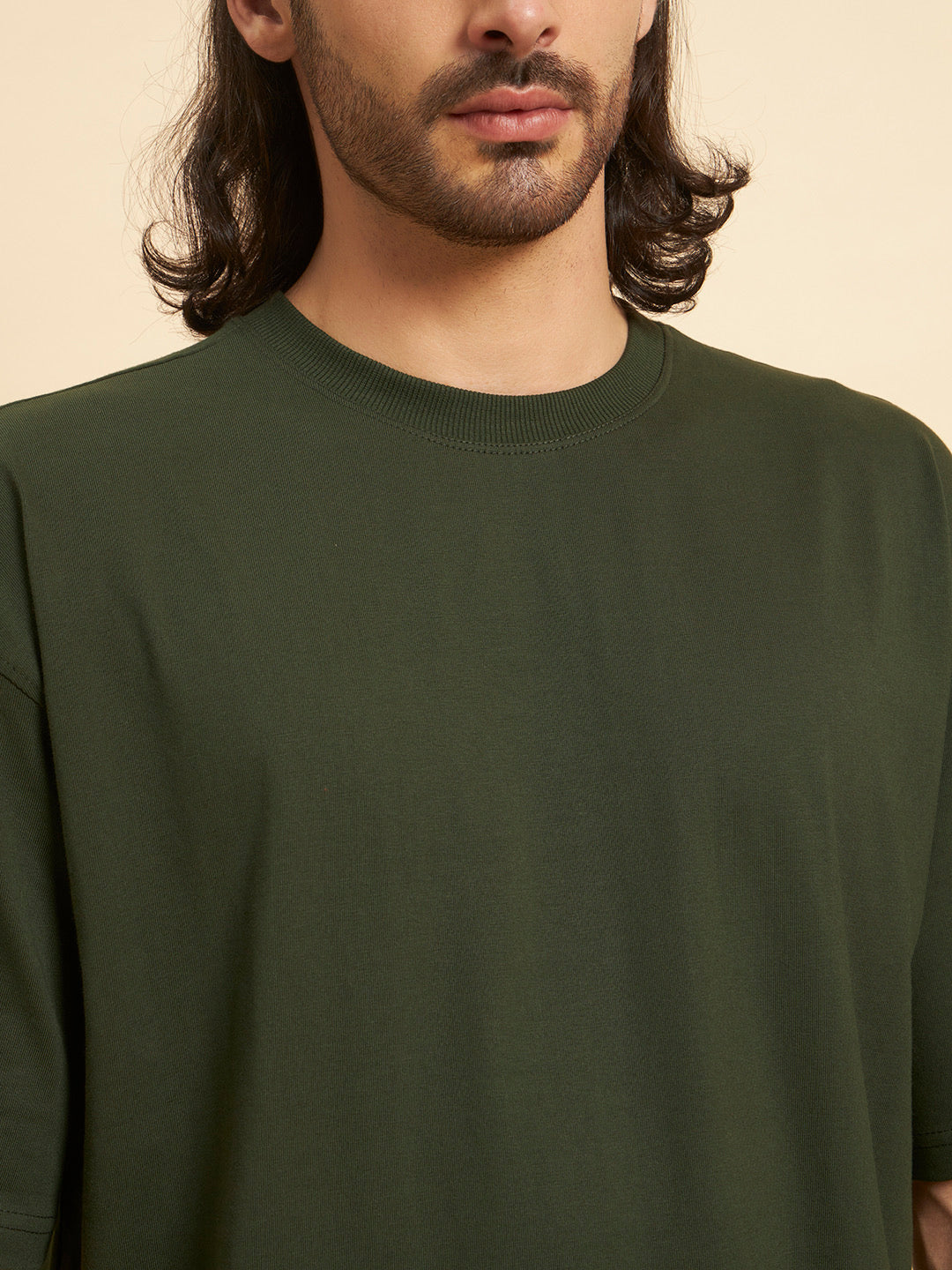 Oversized Premium Cotton T-Shirt – Forest