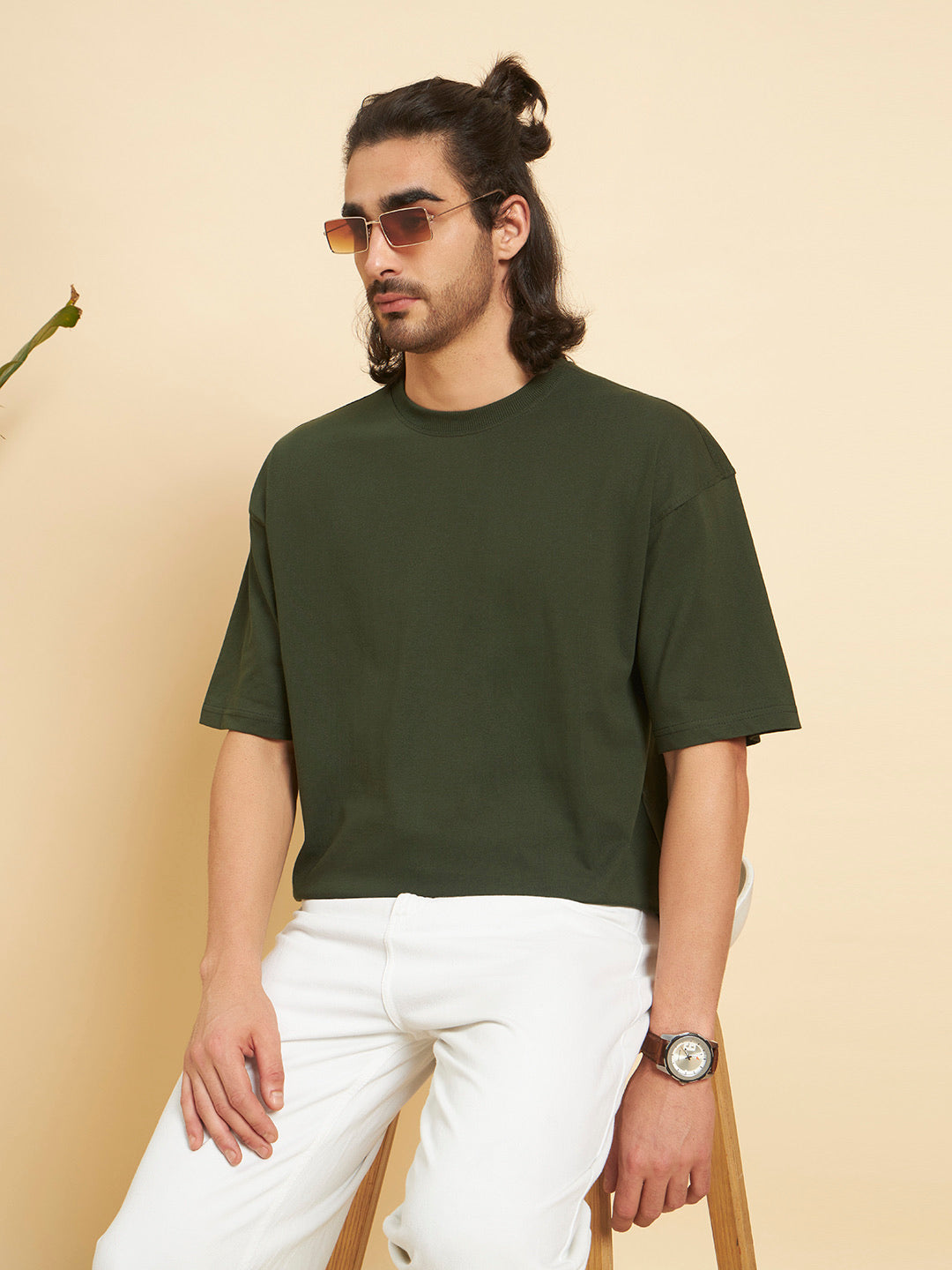 Oversized Premium Cotton T-Shirt – Forest