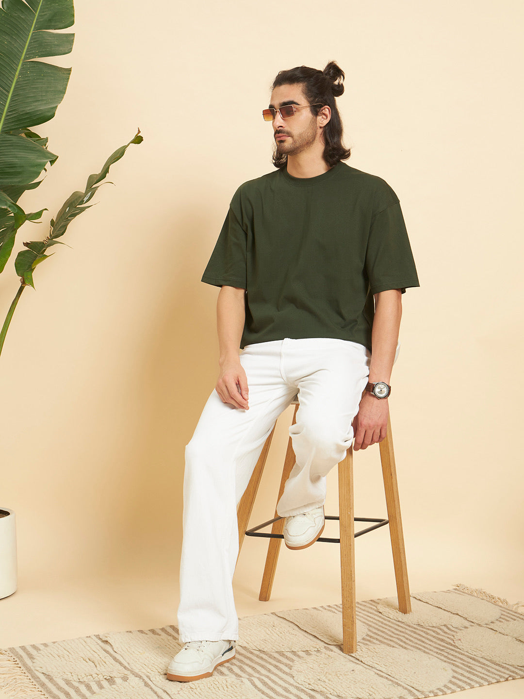 Oversized Premium Cotton T-Shirt – Forest