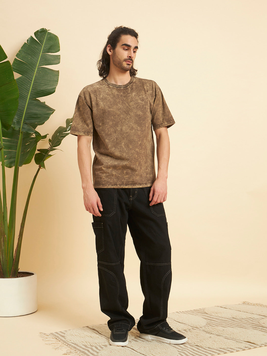 Oversized Premium Cotton T-Shirt – Earth Wash