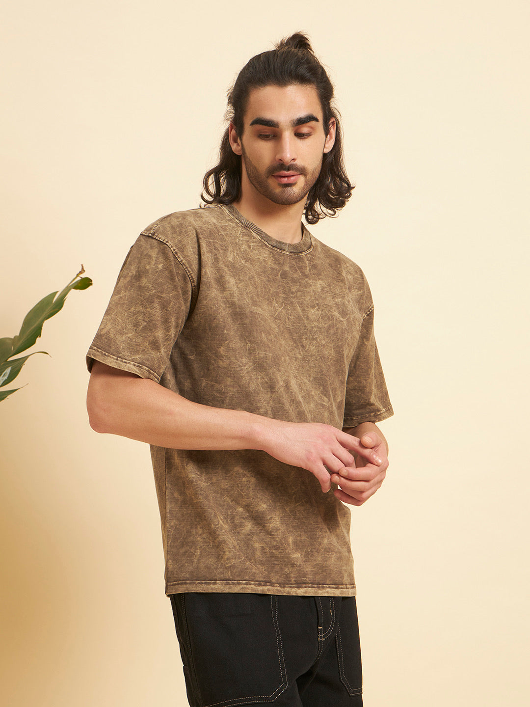 Oversized Premium Cotton T-Shirt – Earth Wash