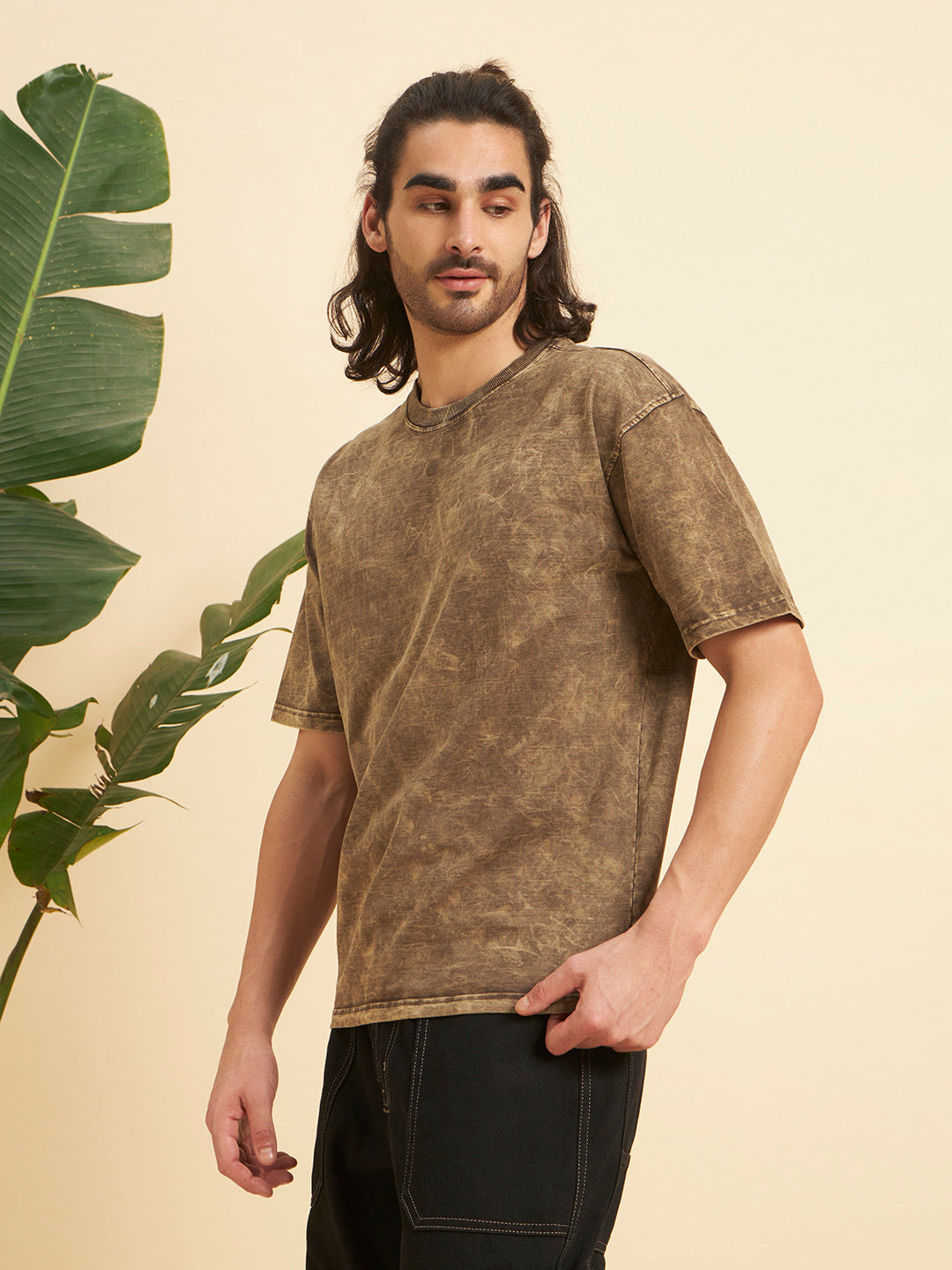 Oversized Premium Cotton T-Shirt – Earth Wash