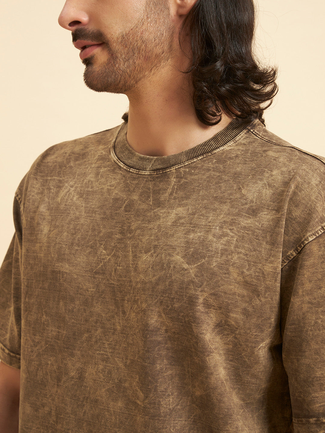 Oversized Premium Cotton T-Shirt – Earth Wash