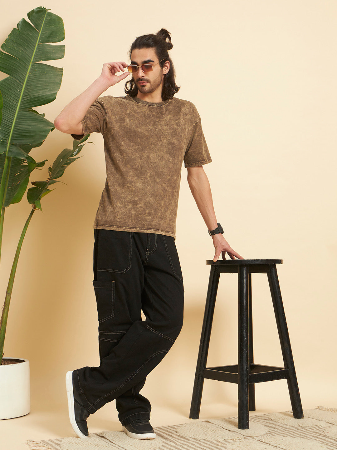 Oversized Premium Cotton T-Shirt – Earth Wash