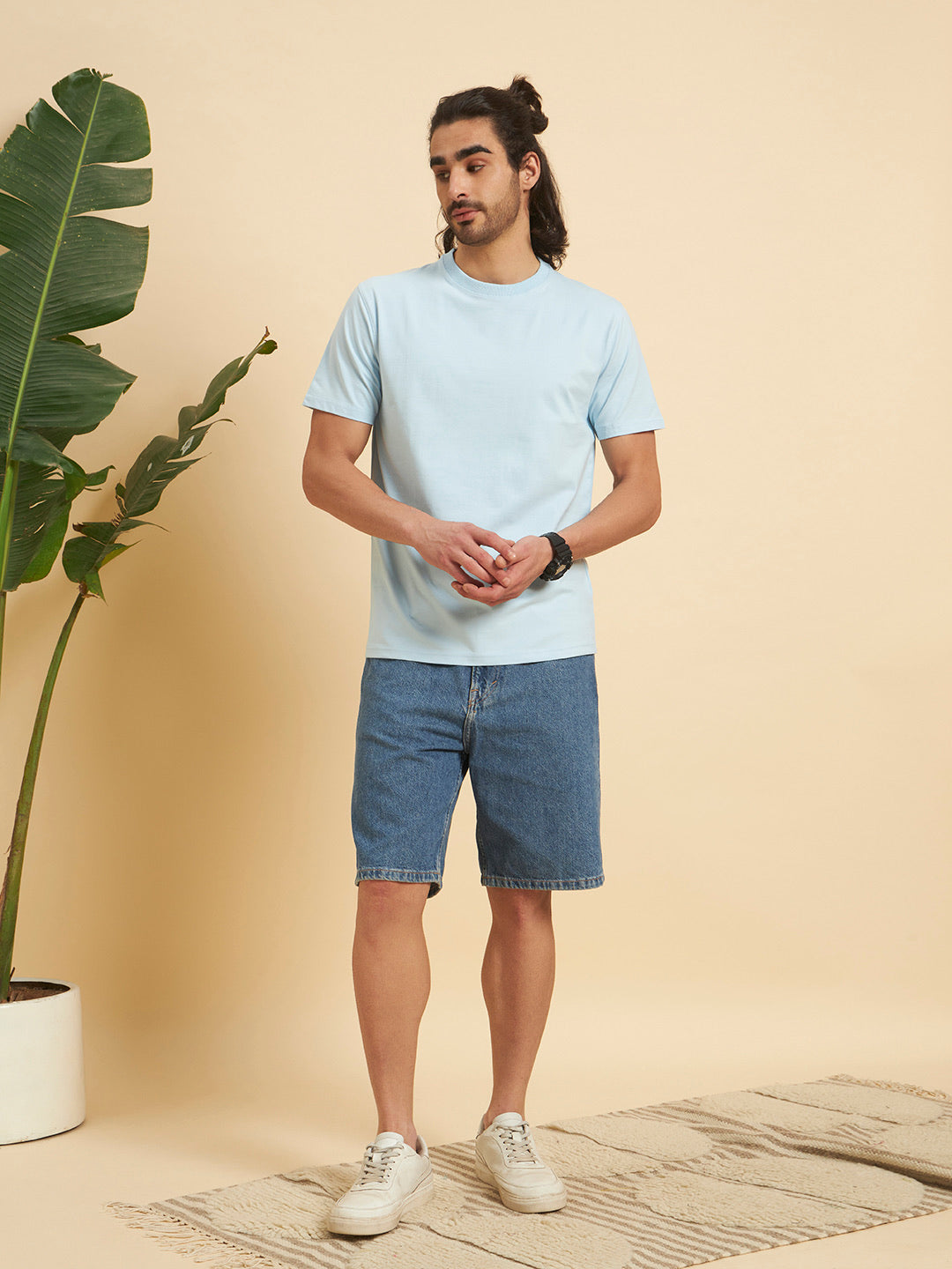 Regular Fit Premium Cotton T-Shirt – Sky