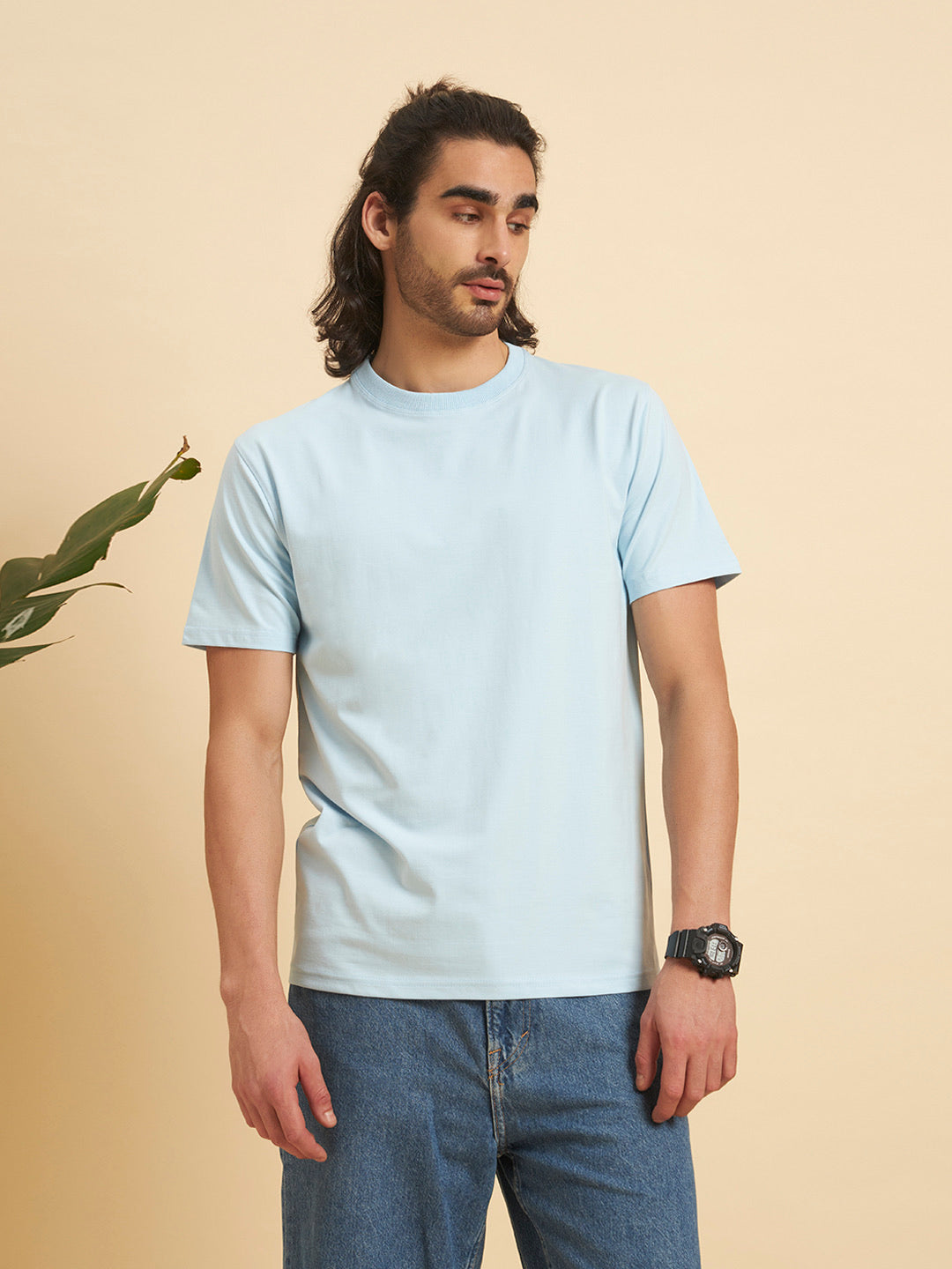 Regular Fit Premium Cotton T-Shirt – Sky