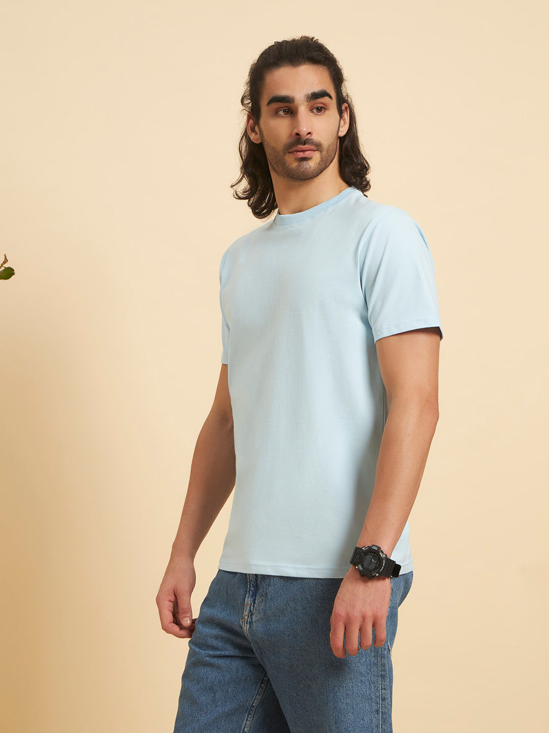 Regular Fit Premium Cotton T-Shirt – Sky
