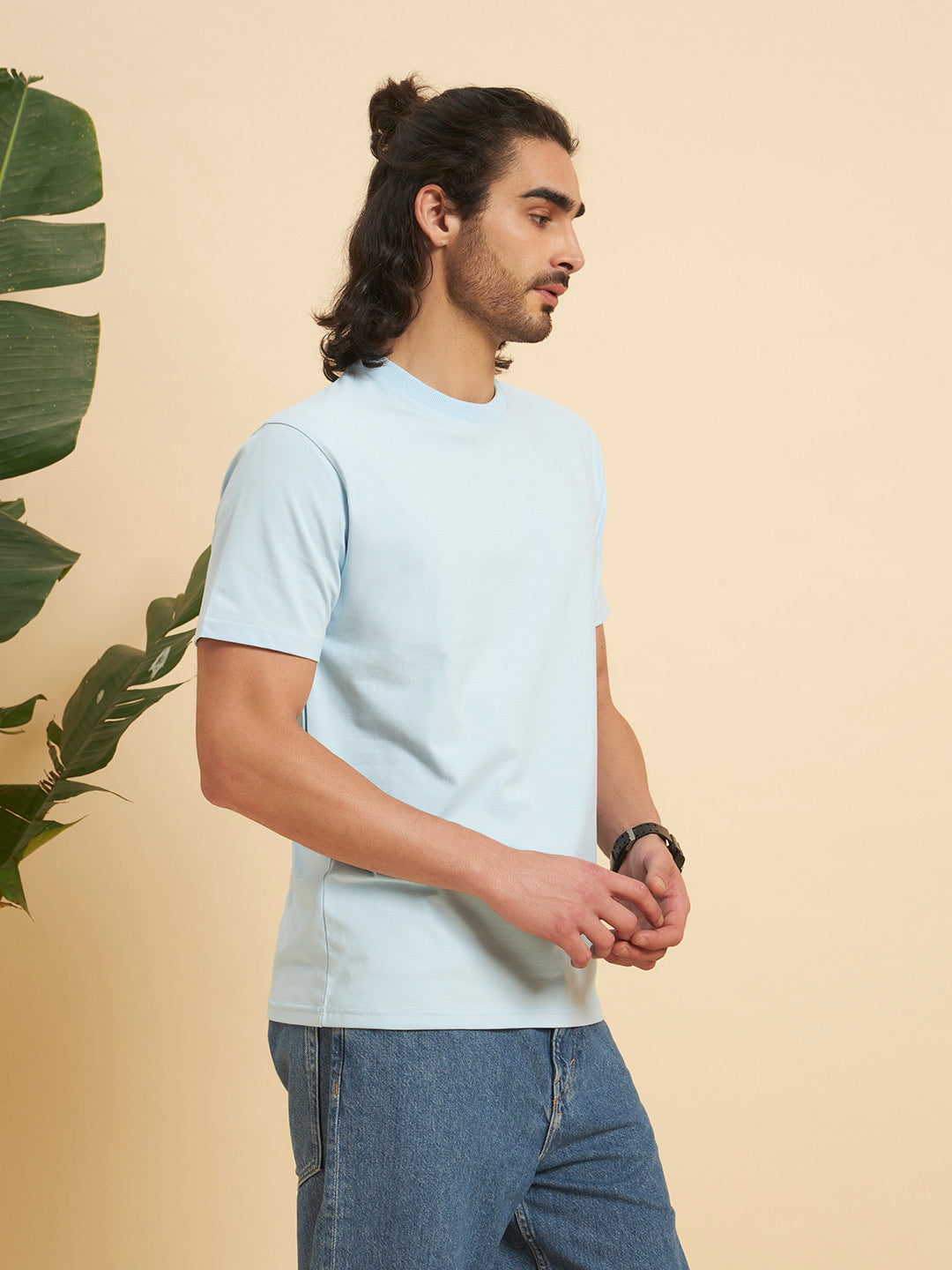 Regular Fit Premium Cotton T-Shirt – Sky