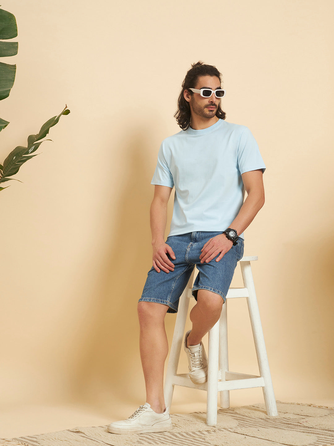 Regular Fit Premium Cotton T-Shirt – Sky