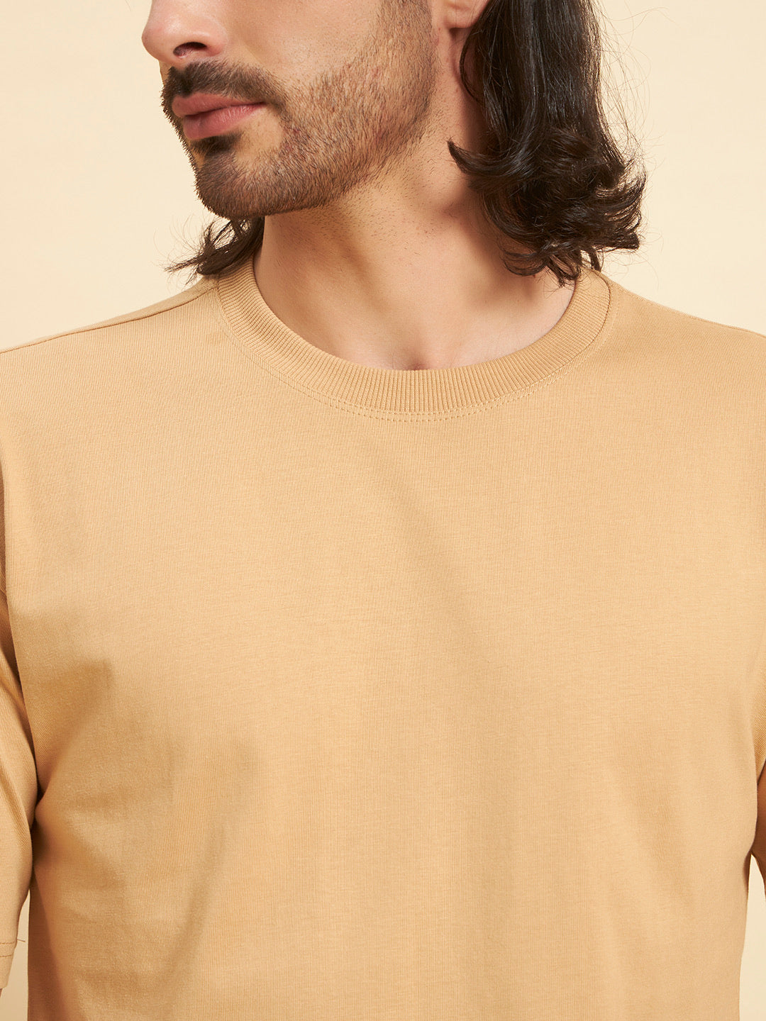 Oversized Premium Cotton T-Shirt – Sand