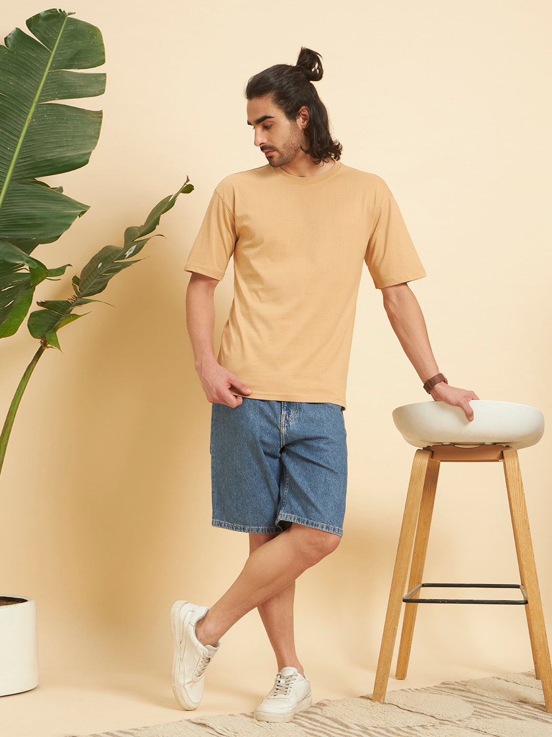 Oversized Premium Cotton T-Shirt – Sand