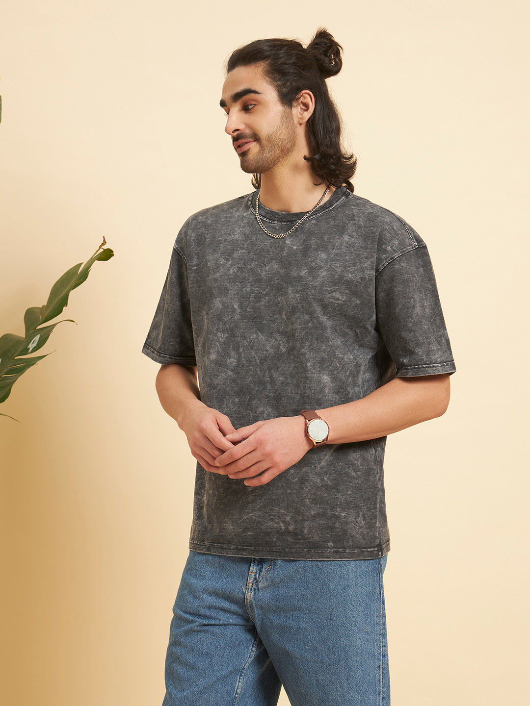 Oversized Premium Cotton T-Shirt – Graphite Wash