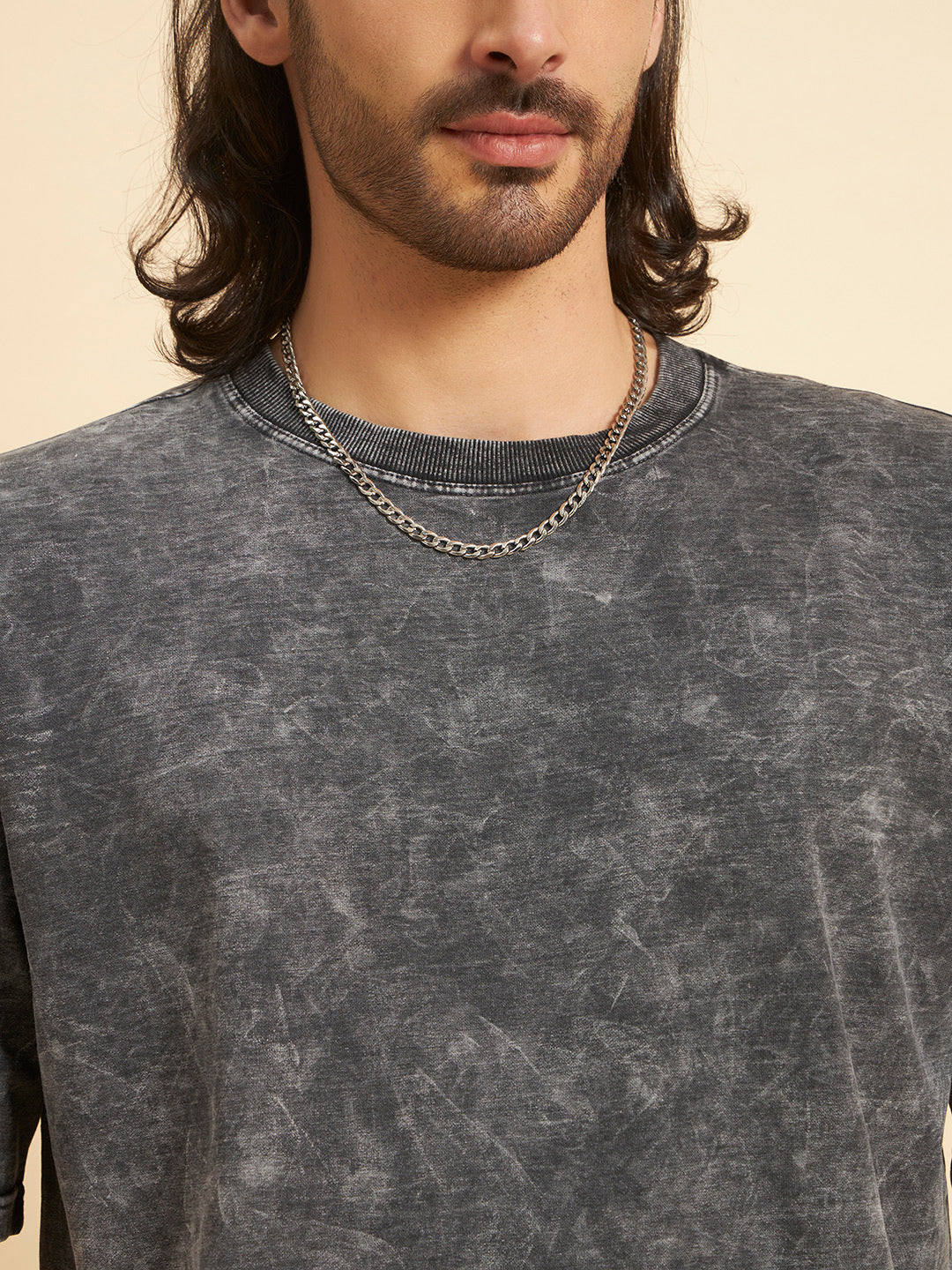 Oversized Premium Cotton T-Shirt – Graphite Wash